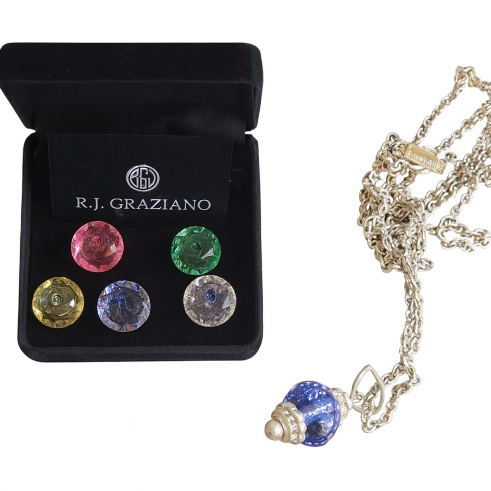 R.J. Graziano Interchangeable Crystal Necklace Set – Perfect Holiday Gift